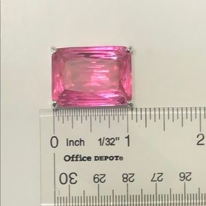 Pink Cubic Zirconia Pendant 925 SU CH CZ Silver